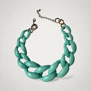 Super Chunky Pale Turquoise Plastic Necklace